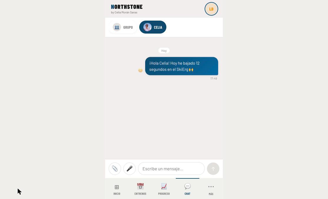 Chat con la entrenadora en Northstone